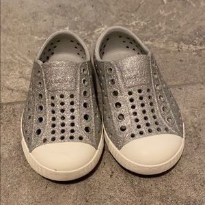 Native silver glitter shoes